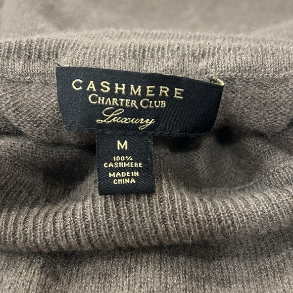 Cashmere Charter Club 100% Cashmere Sleeveless Turtleneck Women’s M Lagenlook - Picture 8 of 12